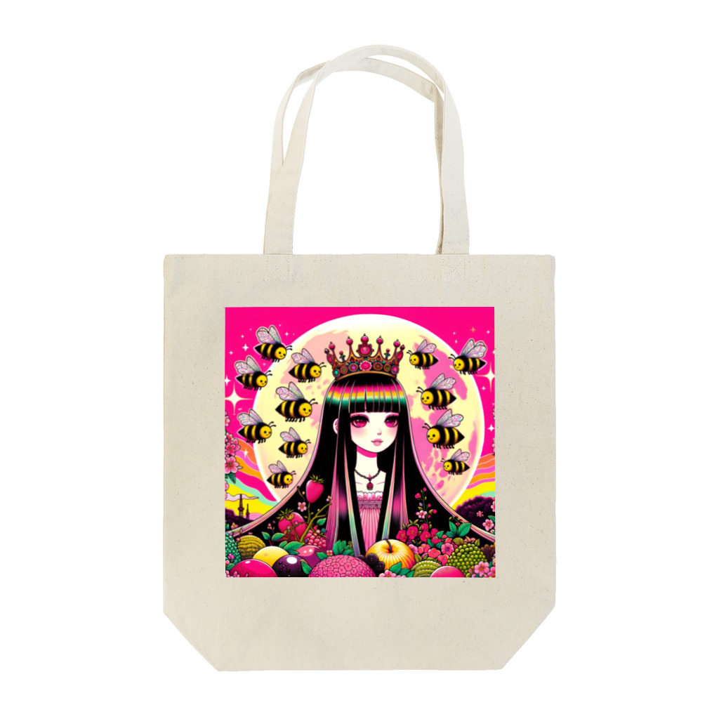 トトベス(T∴B∴M∴)🕊️の🐝ピンクムーンとミツバチと〈III女帝〉👸🏻 Tote Bag