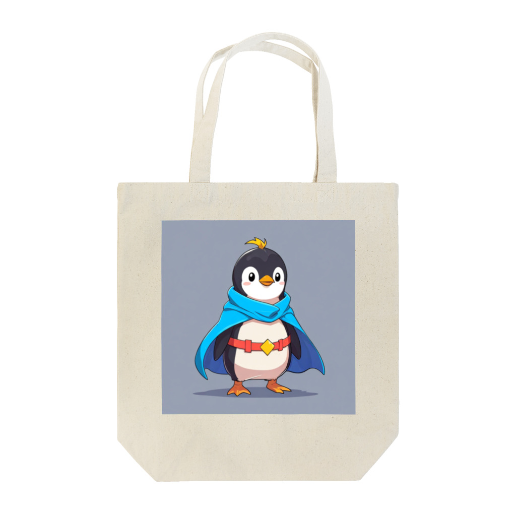 ganeshaのスーパーヒーローのマントを着たかわいいペンギン Tote Bag