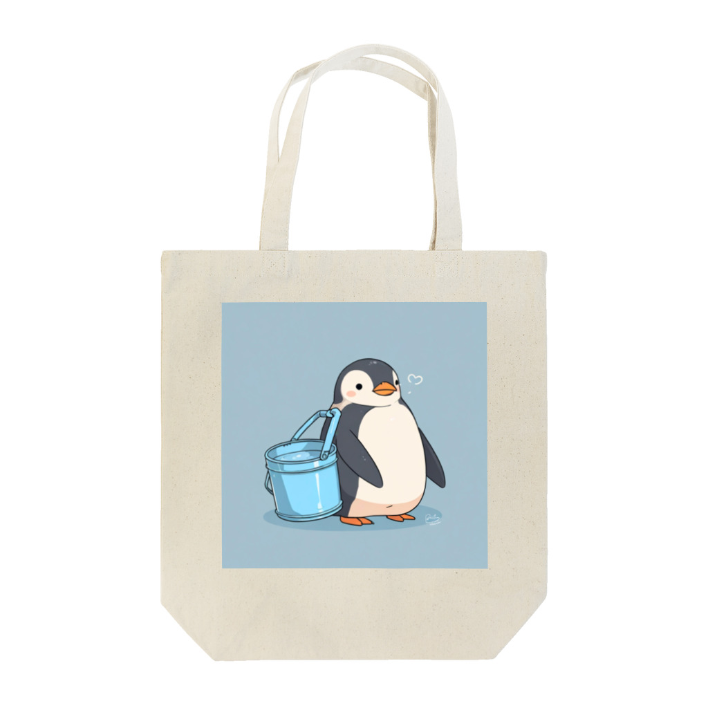 ganeshaのかわいいペンギンとおもちゃのバケツ Tote Bag