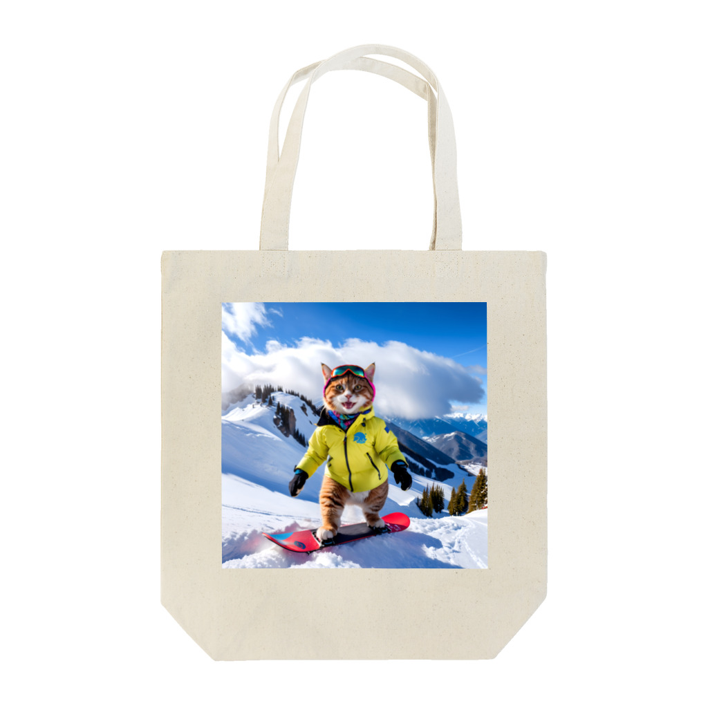 ikasumikoboのスノボ猫 Tote Bag