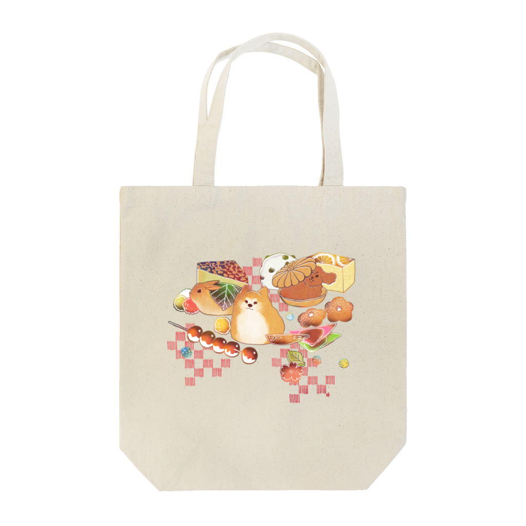 透月糖花のもふもふ和菓子ちゃん Tote Bag