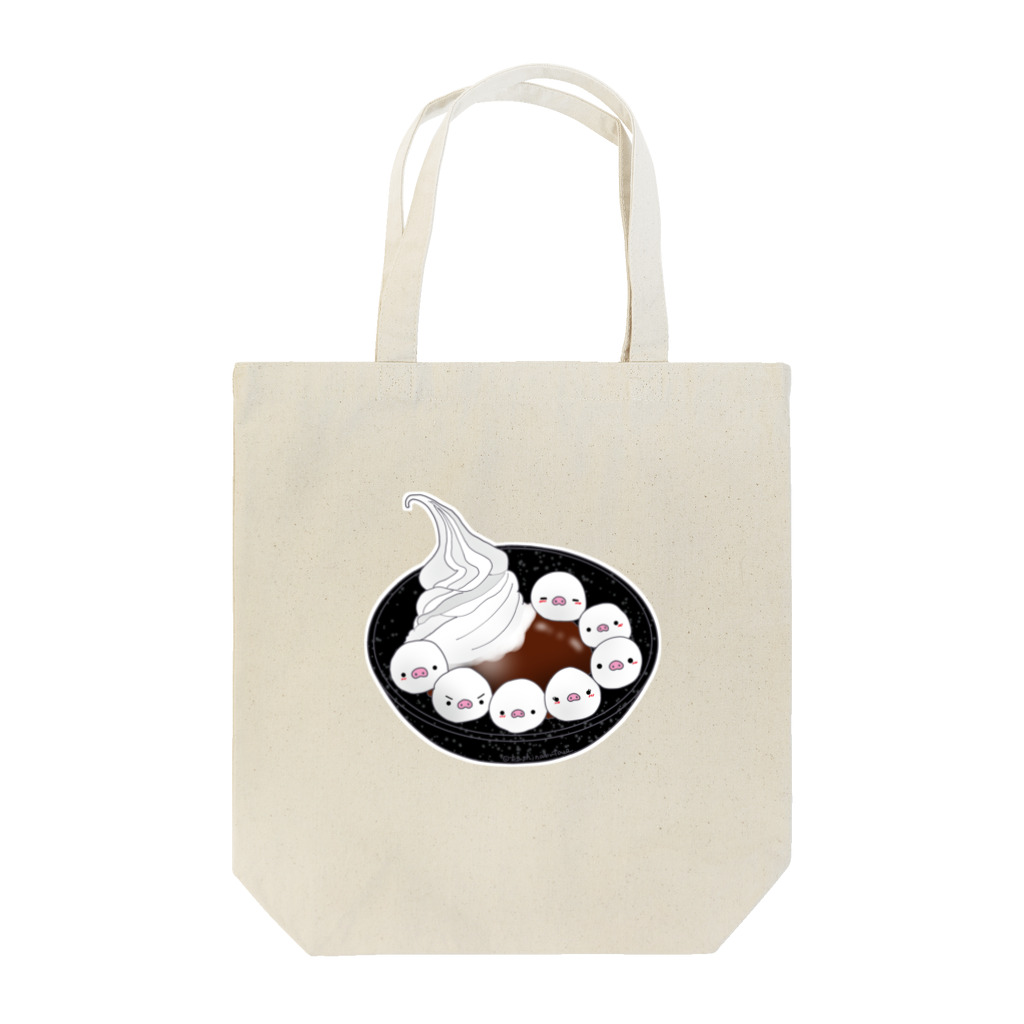 Draw freelyのクリーム白玉ぜんざい Tote Bag