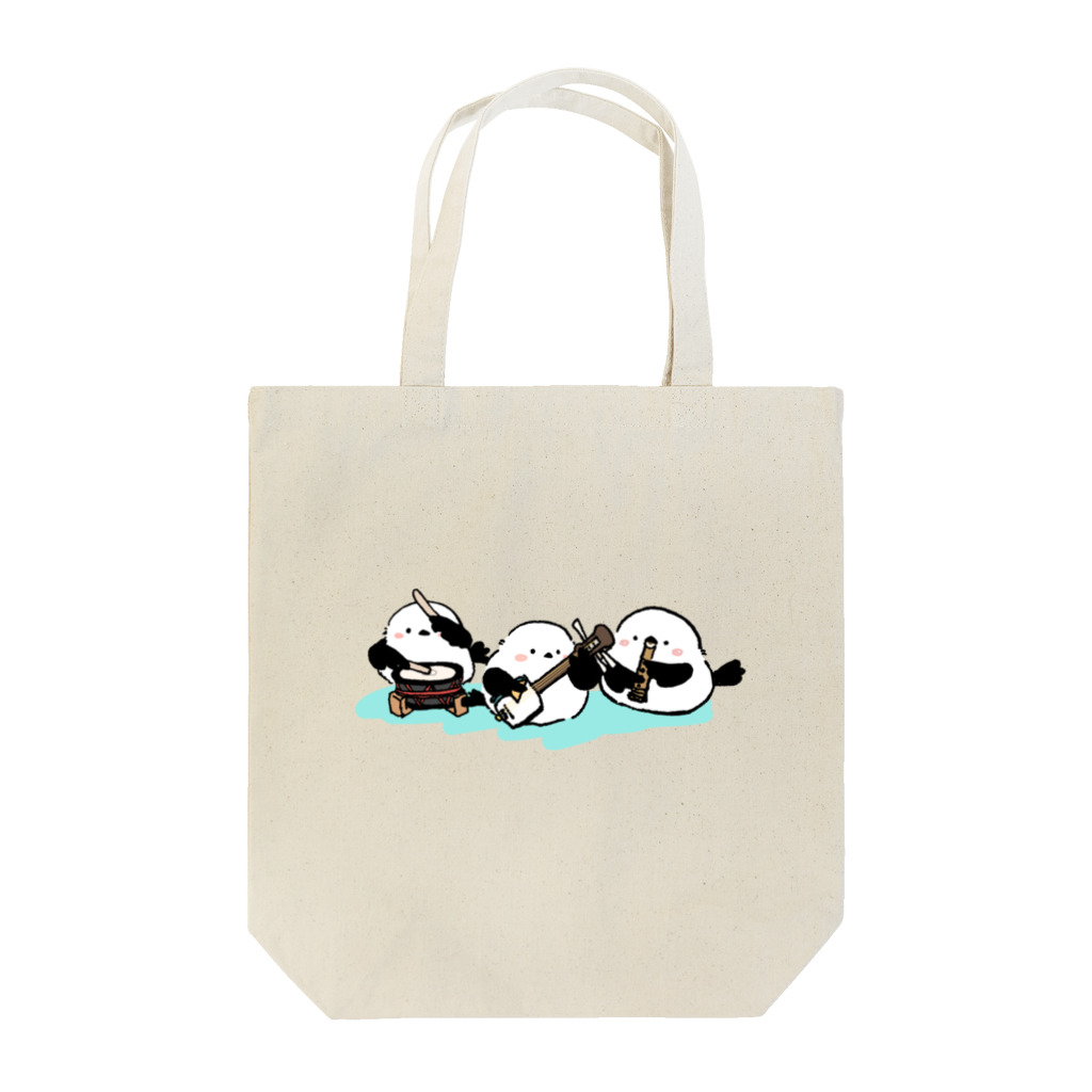 津軽三味線などの和楽器シマエナガだんご Tote Bag