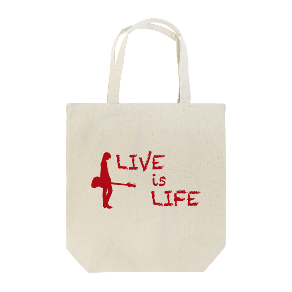 JADE ARTSのLIVE is LIFE Tote Bag