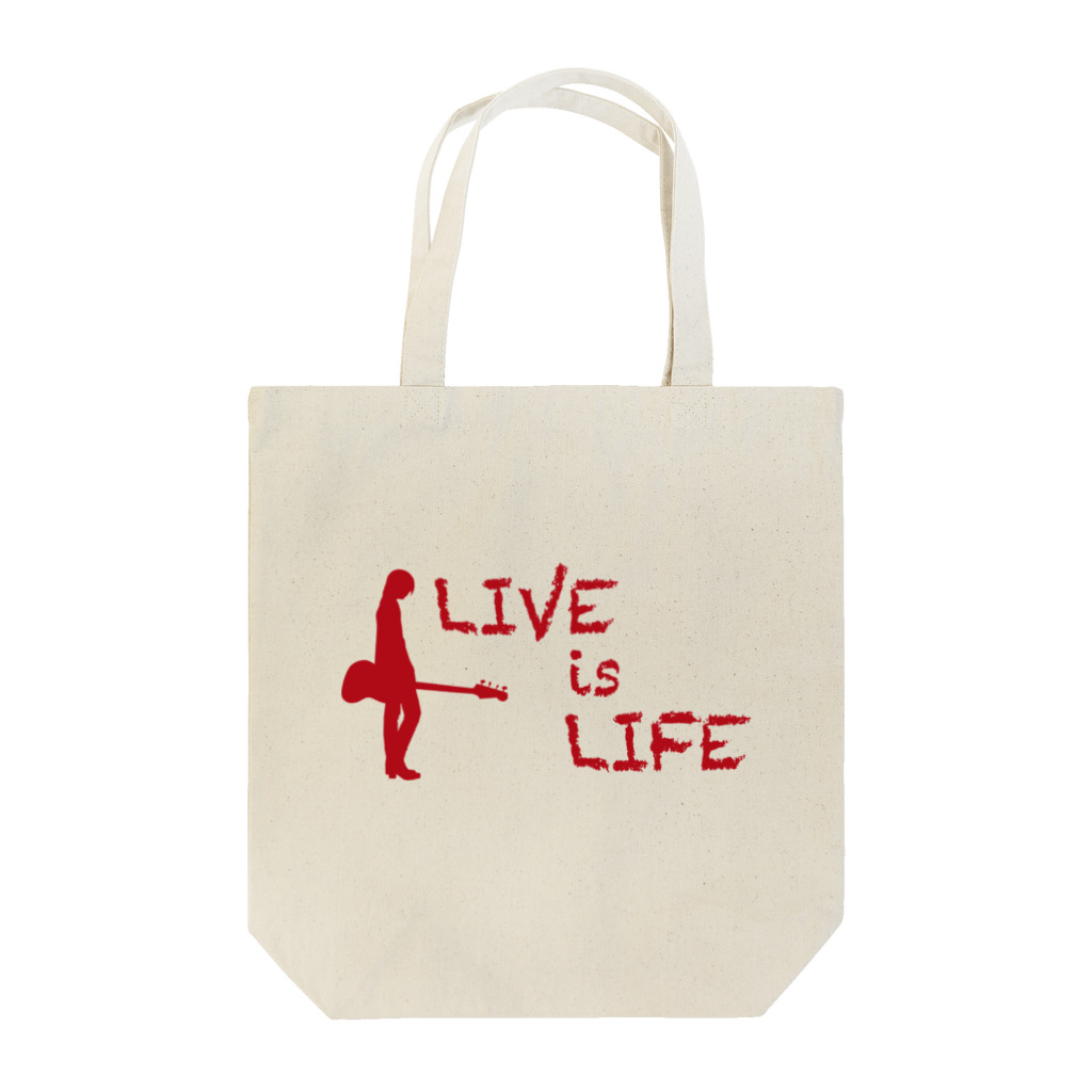 JADE ARTSのLIVE is LIFE トートバッグ