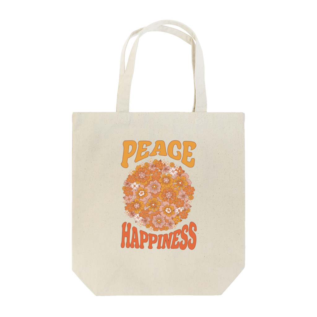 NatureDesignStoreのフラワーチルドレン 平和と幸福 Tote Bag