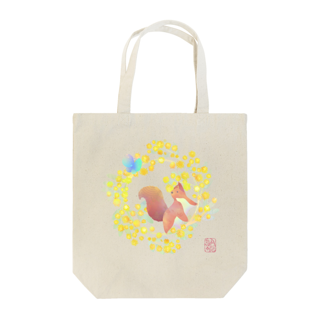 月の隠れ家のミモザリース Tote Bag