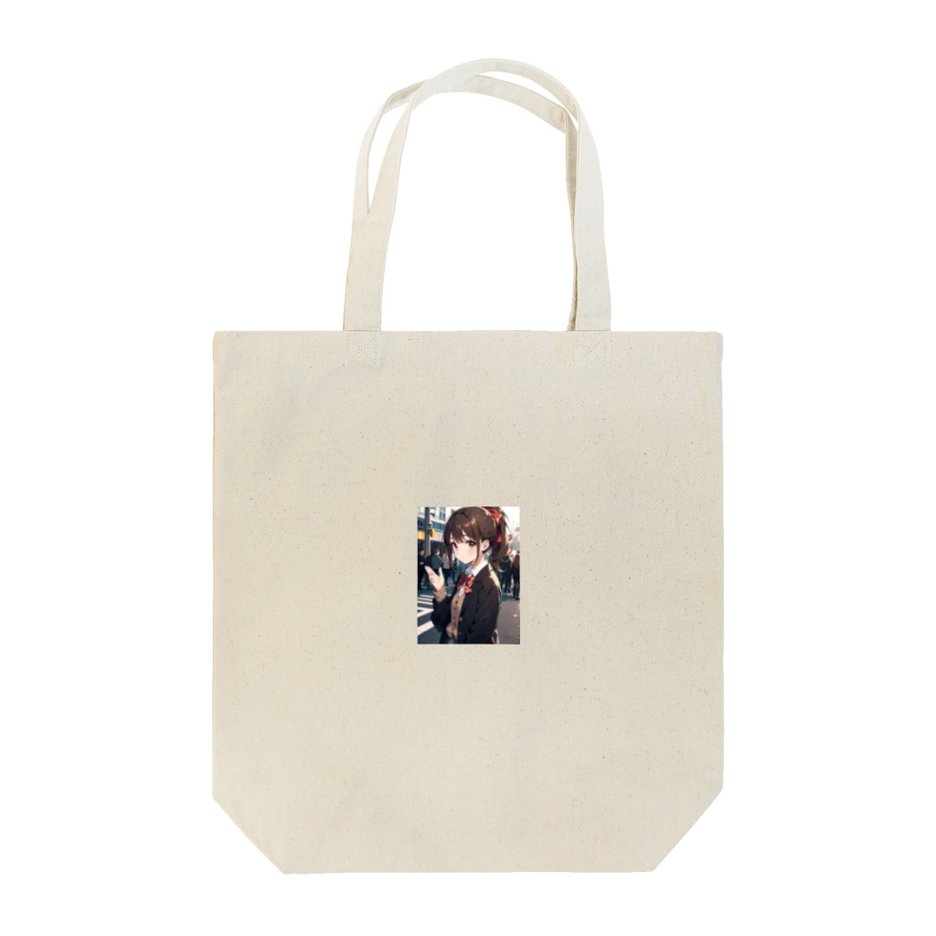 可愛い女の子グッズ販売の可愛いJKポニーテール Tote Bag