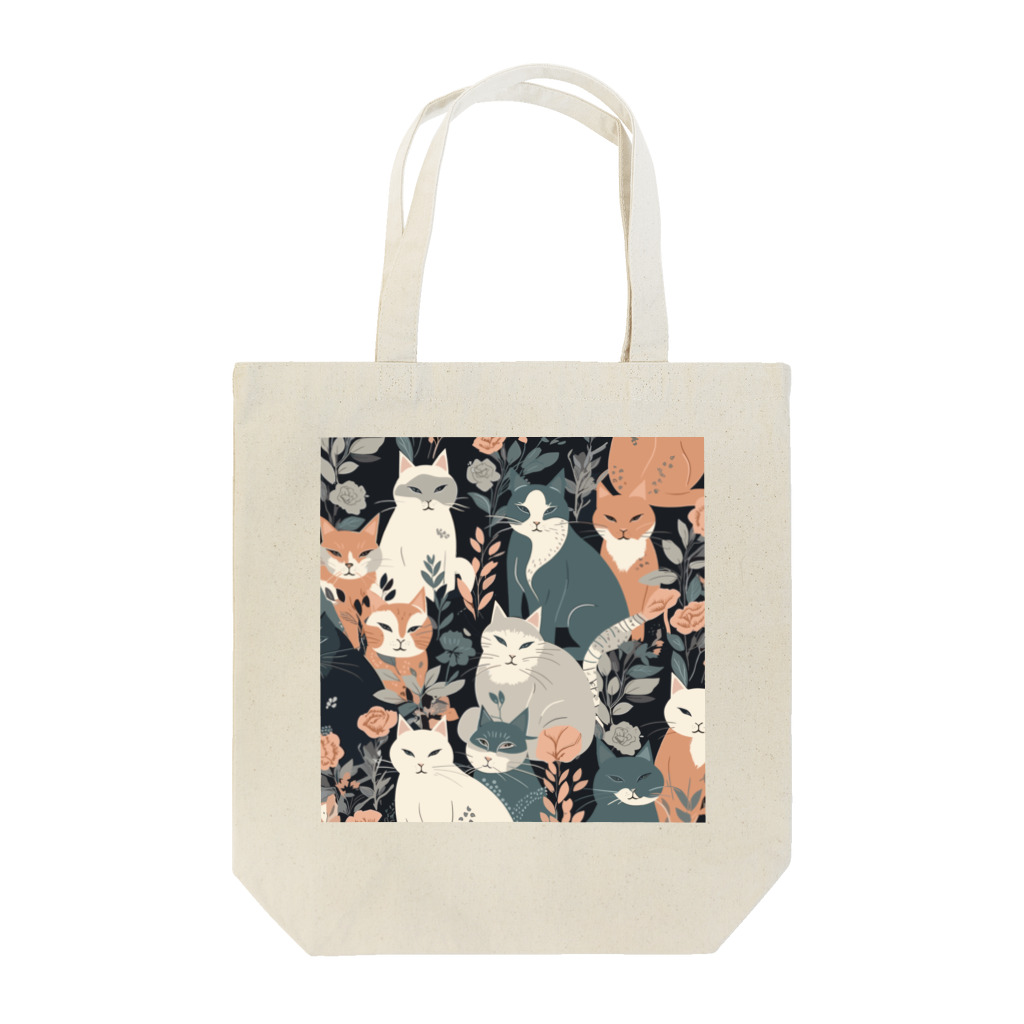 にょらやま堂のmodern cat's Tote Bag