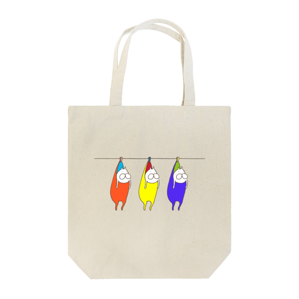 くらきち ONLINE SHOPのねこタイツの洗濯 サイケデリック Tote Bag