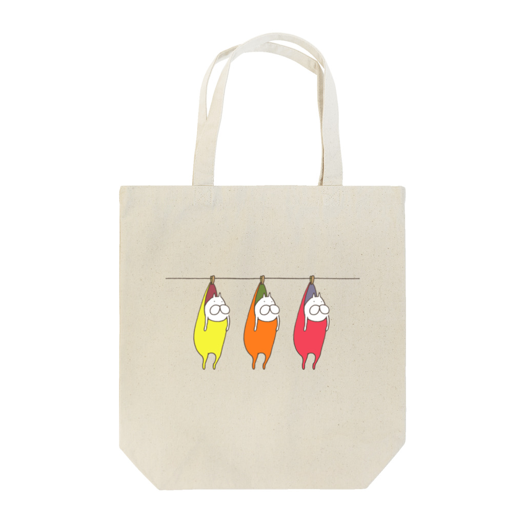 くらきち ONLINE SHOPのねこタイツの洗濯 スパイシー Tote Bag