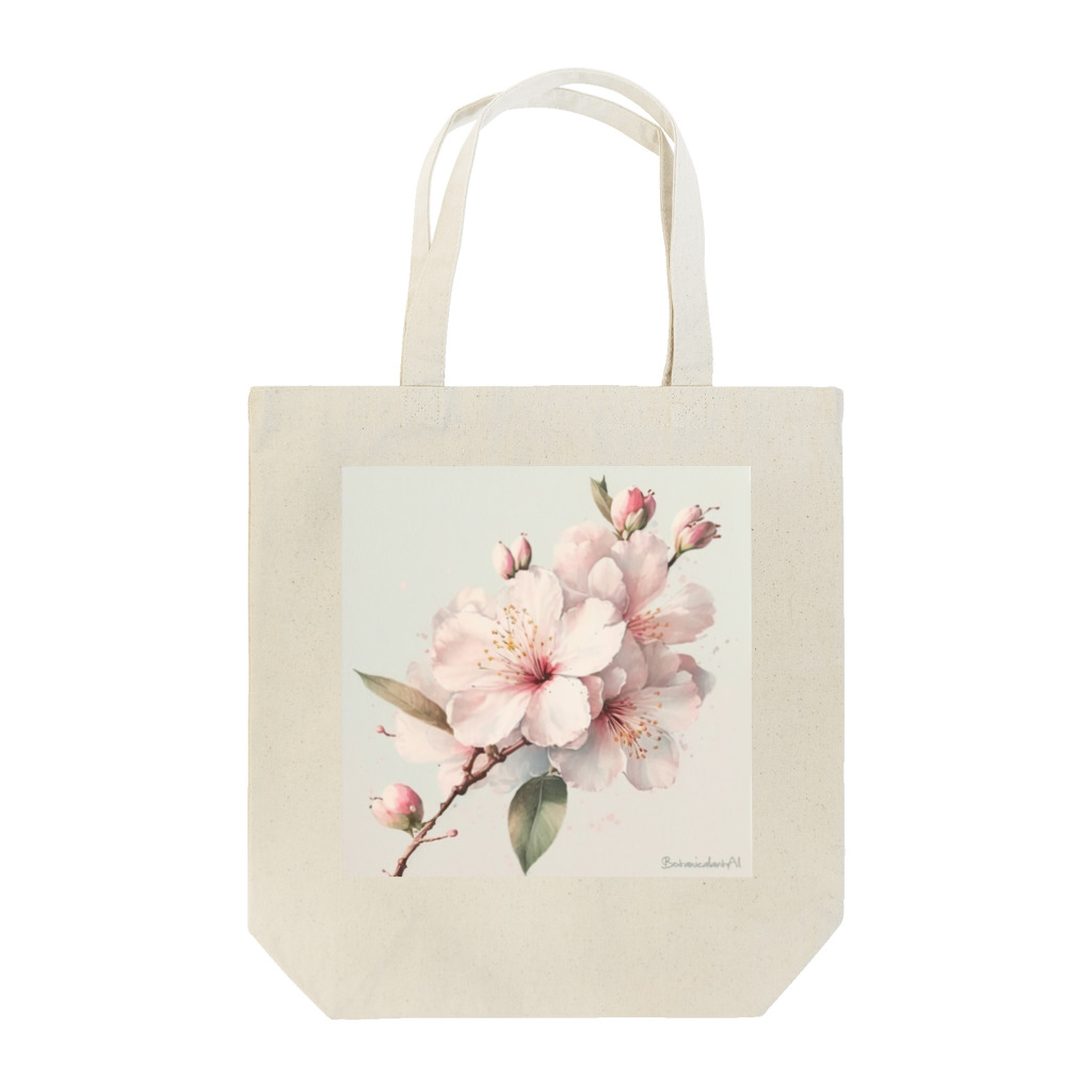 botanicalartAIの春のふんわり桜の花のアート Tote Bag