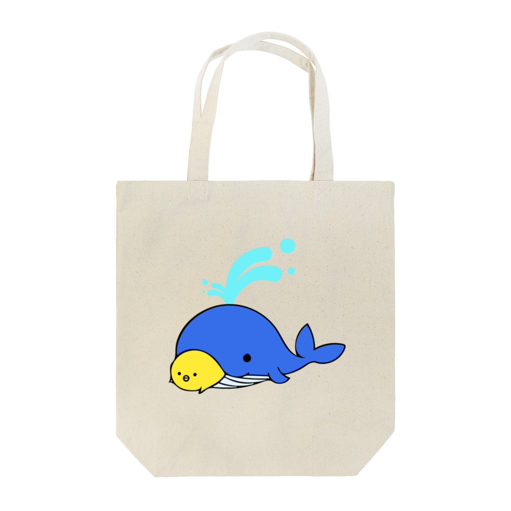 ひよさんストアのひよさんとクジラ Tote Bag