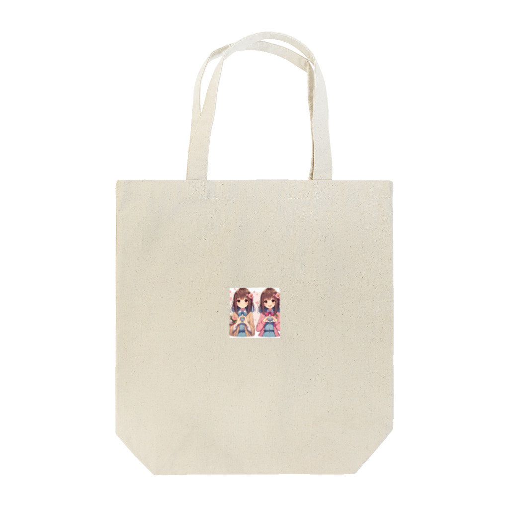 cute in cool shopの可愛い女の子の双子 Tote Bag
