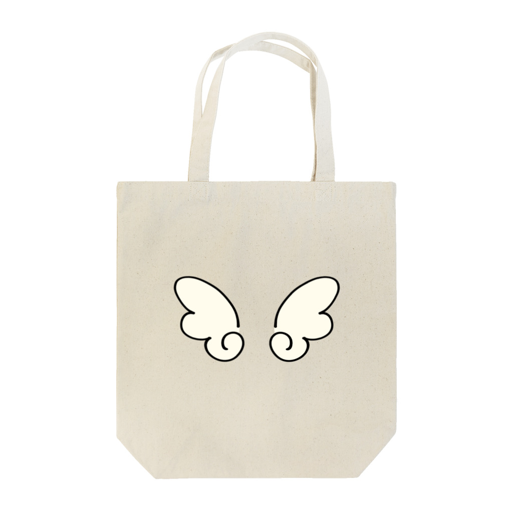 ゆちのへやの天使の羽のイラスト トートバッグ
