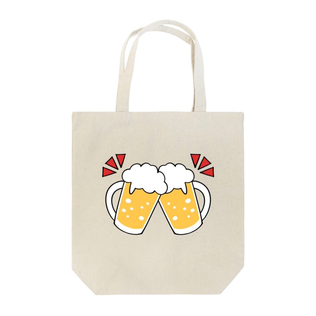 ゆちのへやのビールジョッキで乾杯！イラスト トートバッグ