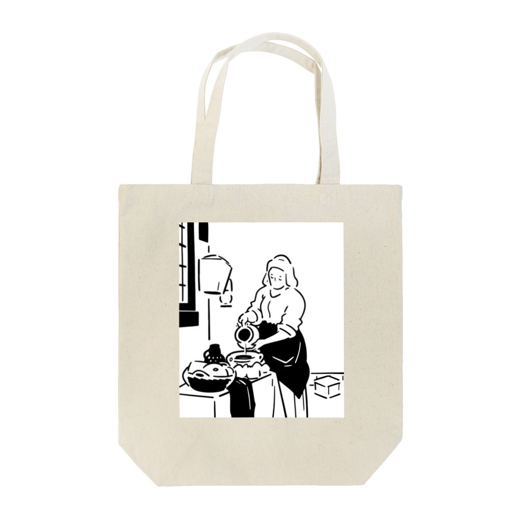 山形屋米店の牛乳を注ぐ女 Tote Bag