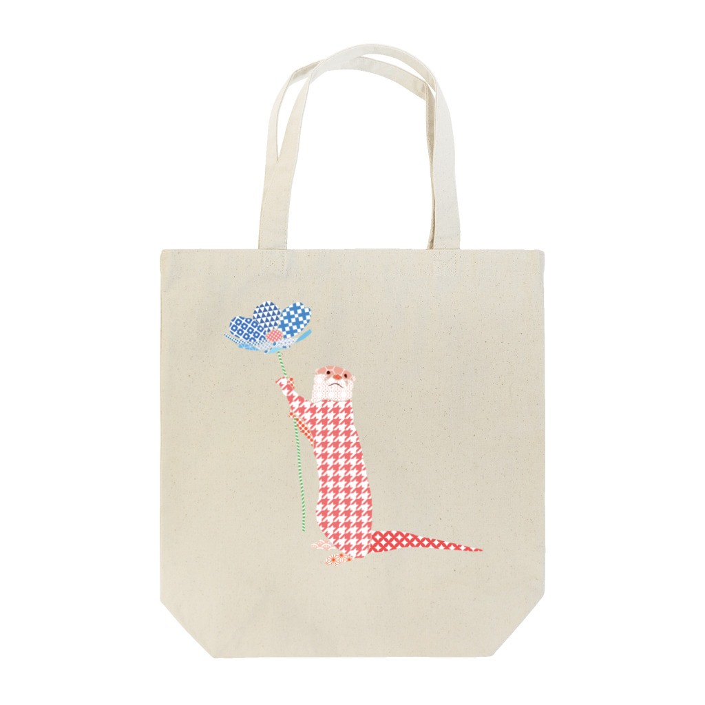 Zn_aen_30の一輪の花とカワウソ Tote Bag