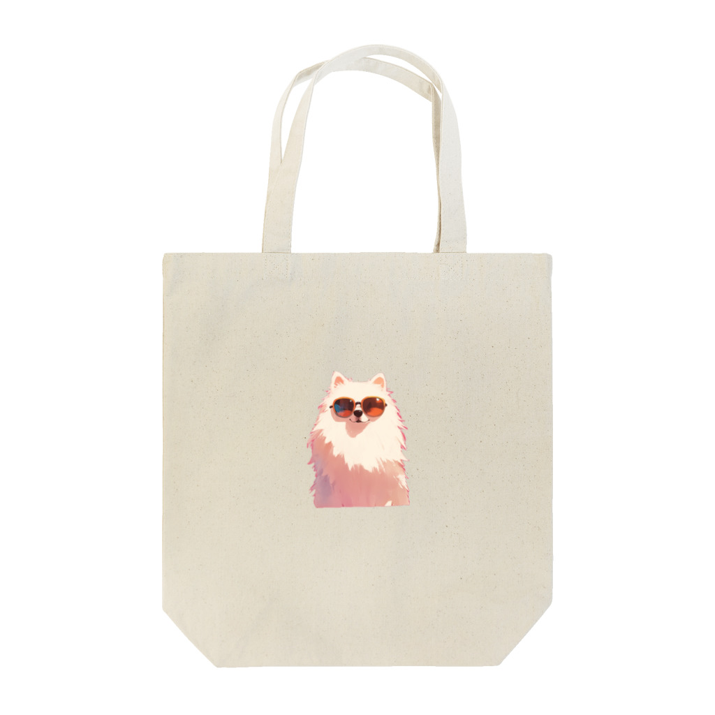 AQUAMETAVERSEのサングラスをかけた、かわいい犬 Marsa 106 Tote Bag