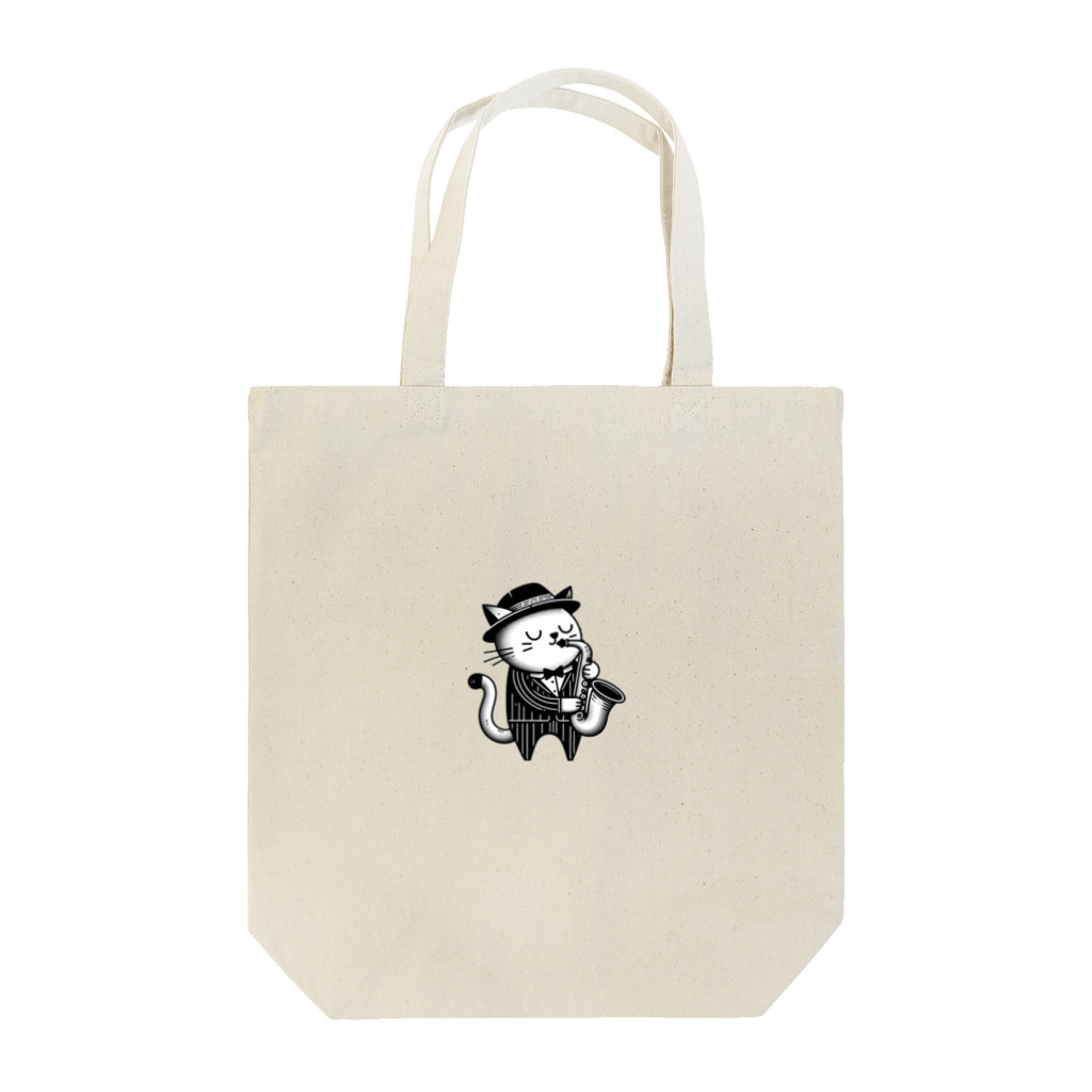 age3mのサックスプレイヤーキャット Tote Bag