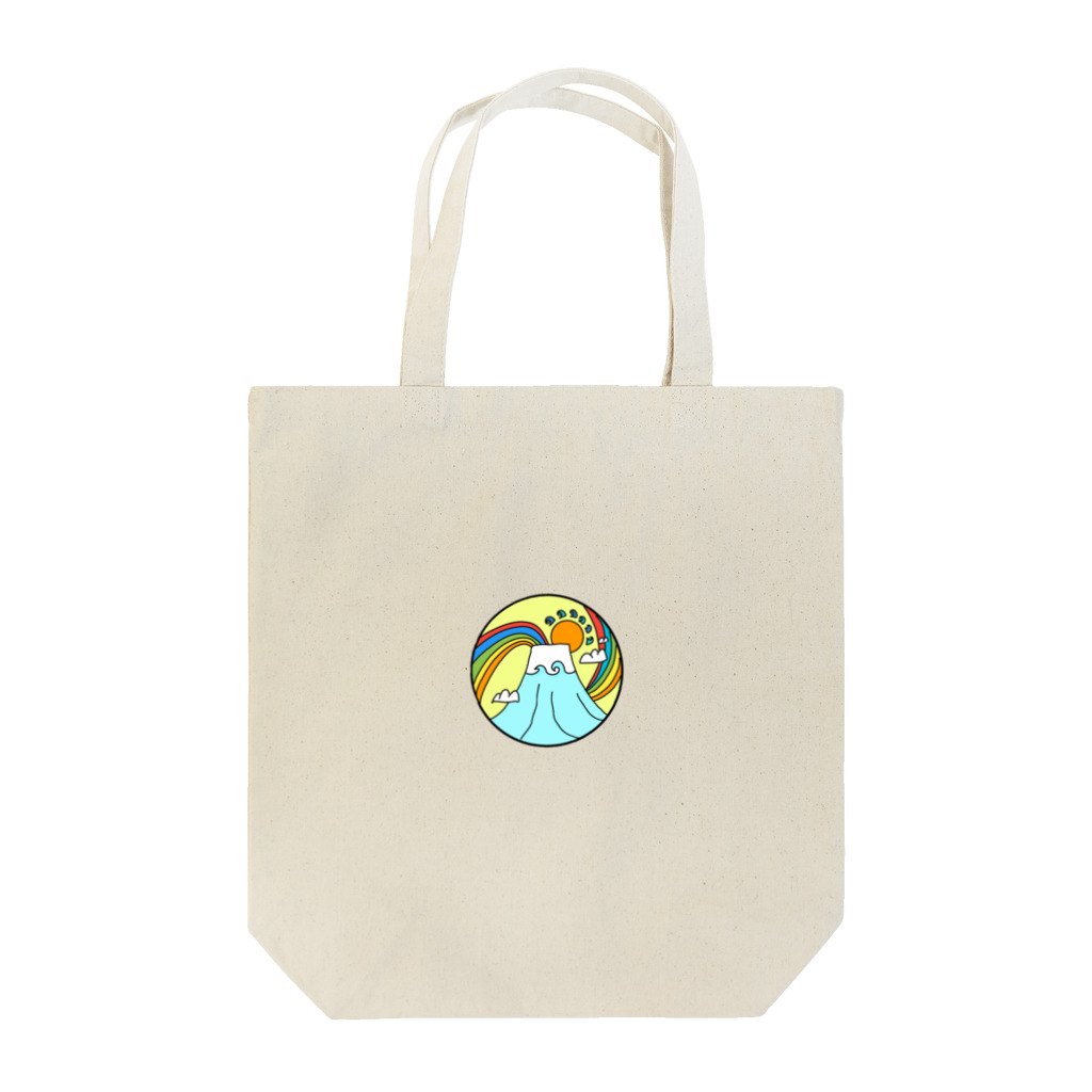 aloha_world_in_circleのjapan mount Fuji rainbow Tote Bag