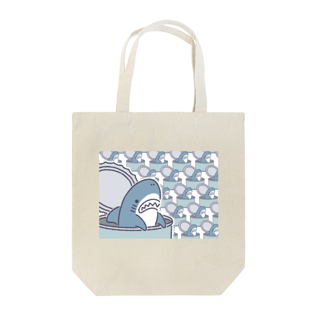 サメ わりとおもいのさめの缶詰いっぱい Tote Bag