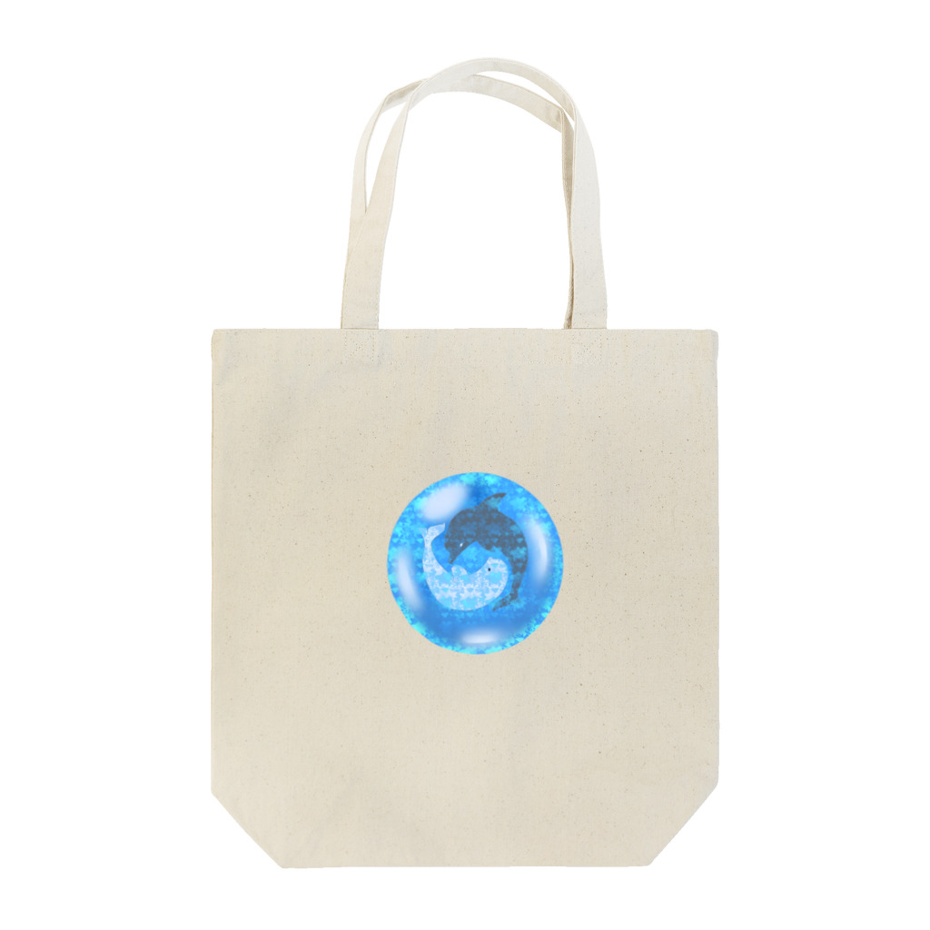 aqua_bioの太陰大極イルカの宝石 Tote Bag