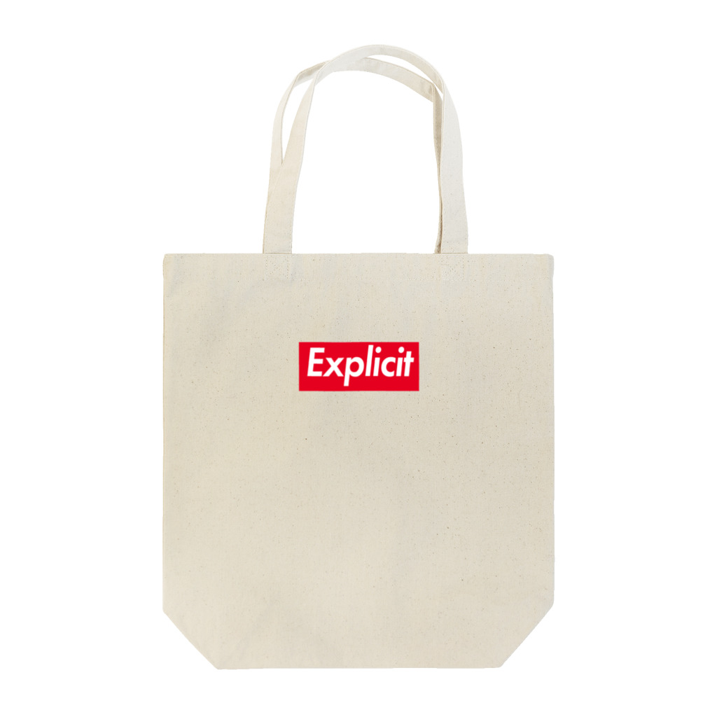 orumsの露骨な [Explicit] -Red Box Logo- Tote Bag