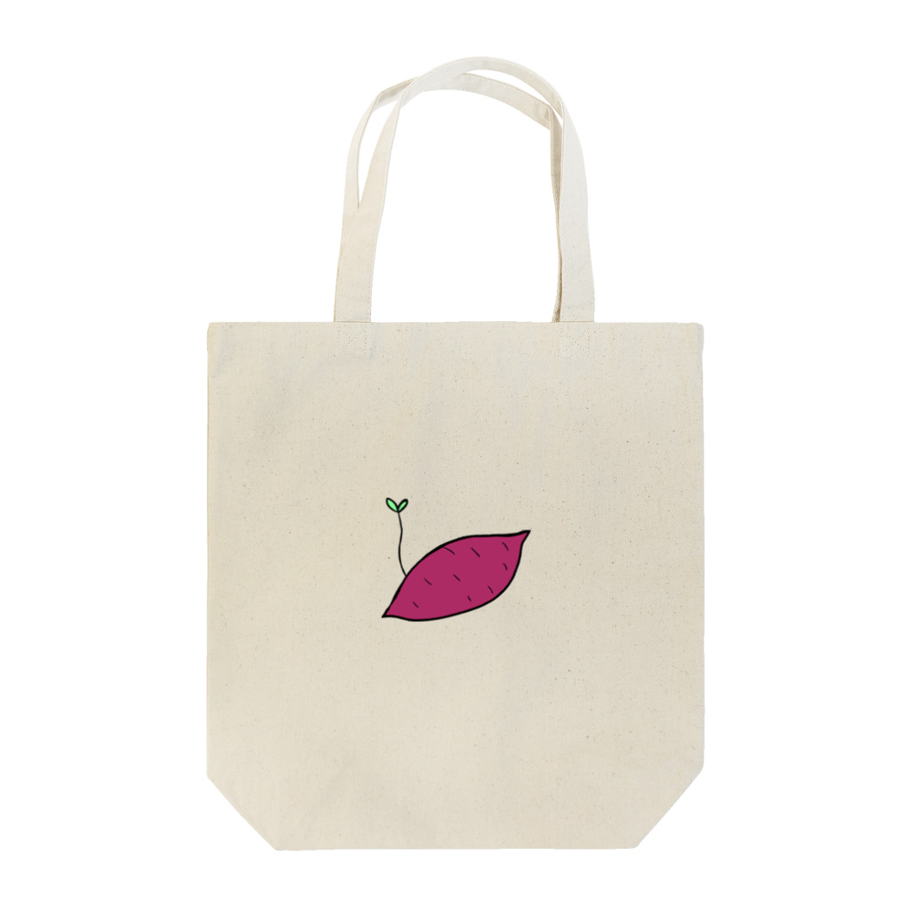 くま的ショップの芽が出る芋グッズ Tote Bag