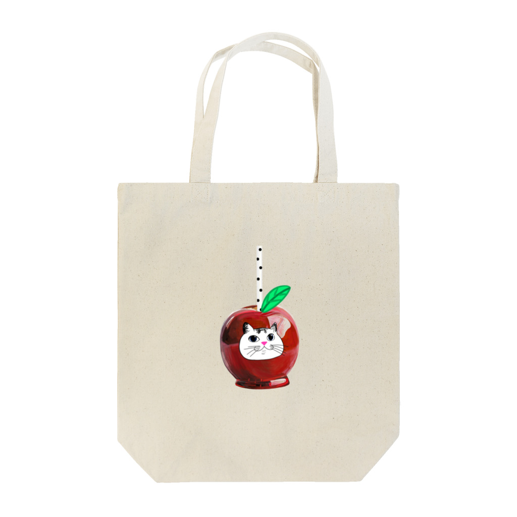 Lovecatfashionのモチ猫ちゃんりんご飴 Tote Bag