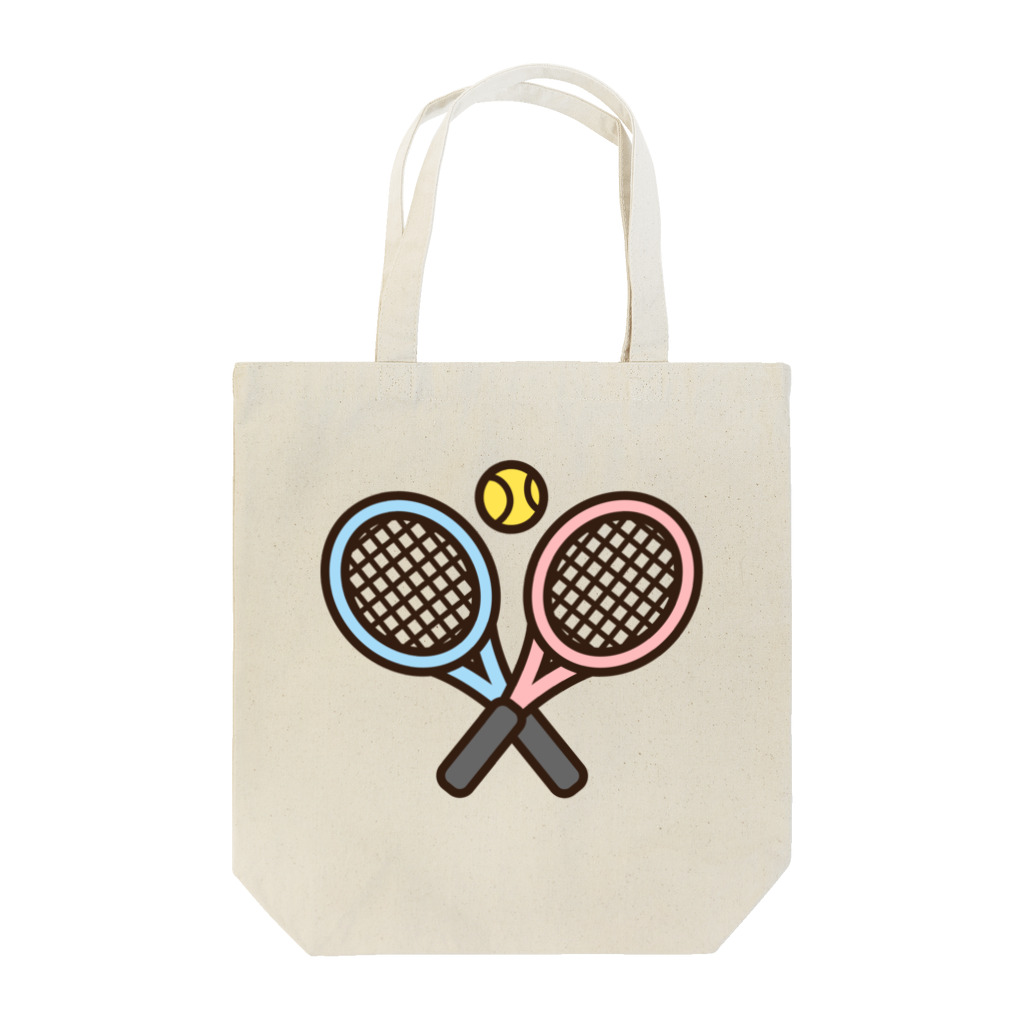 お絵かき屋さんのテニスのラケットとボール Tote Bag