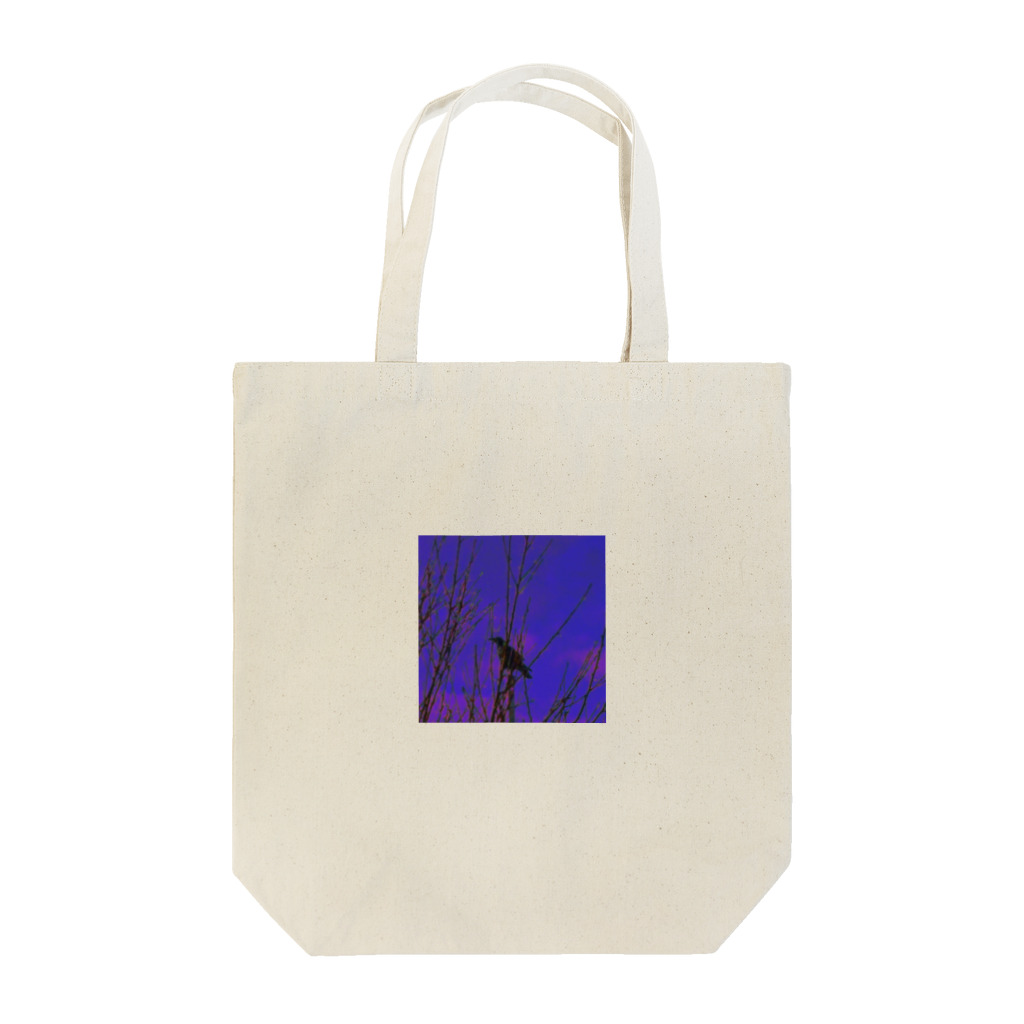 flowerの鴉…bluepurple Tote Bag