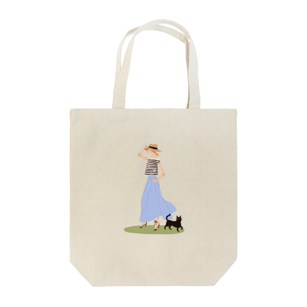 吉岡ゆうこ　オンラインショップのクロネコといっしょ Tote Bag