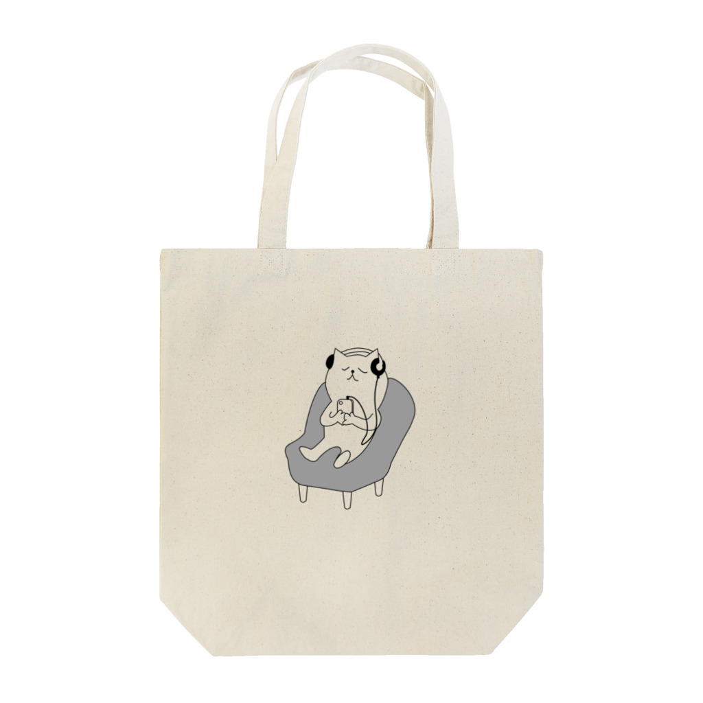 コサリングアキのヘッドフォンねこ Tote Bag