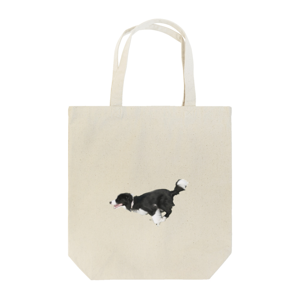 犬の生活が第一の走るボーダーコリー千ちゃん Tote Bag