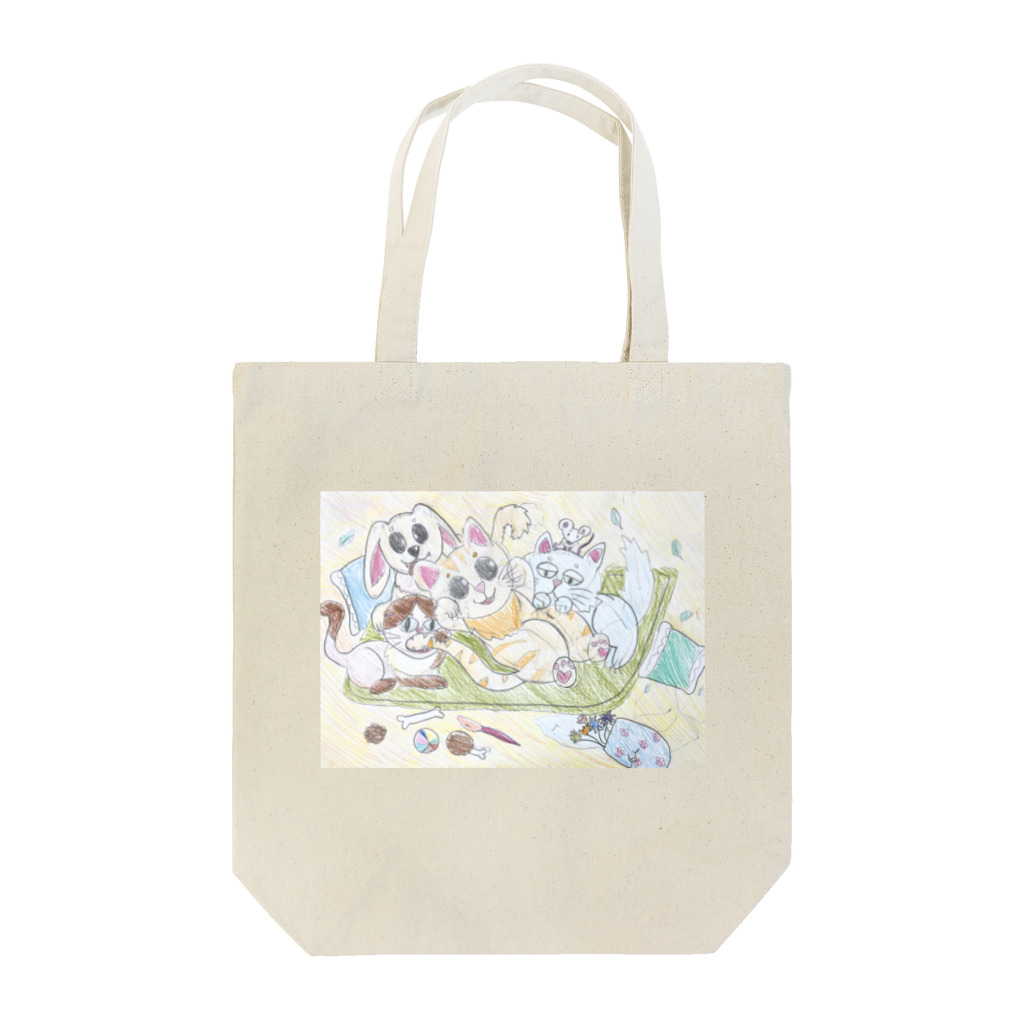 KitaikeArtSchoolのよゆうのちらかしアニマルズ Tote Bag