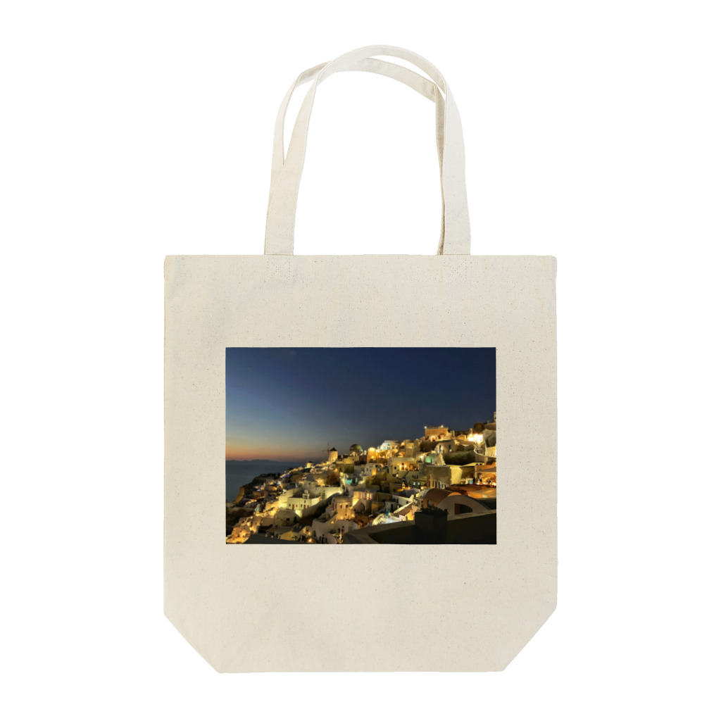 early_sealのサントリーニの夜景 Tote Bag