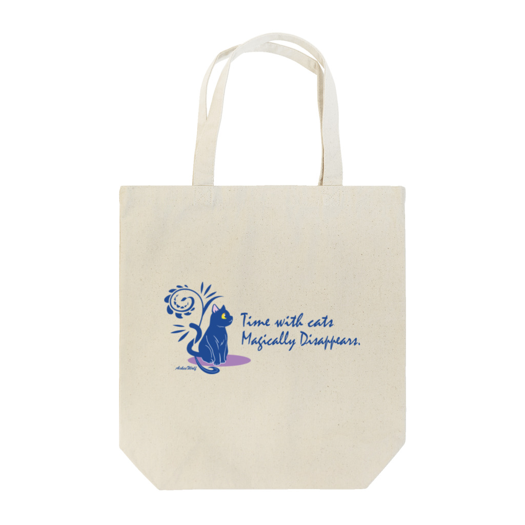 AckeeWolf Art Shopのネコとの時間は魔法のよう　アパレルタイプ Tote Bag