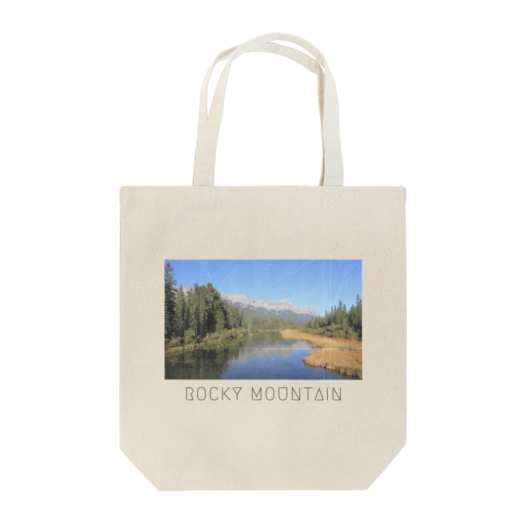 Rami's SouvenirsのROCKY MOUNTAIN - dark logo Tote Bag