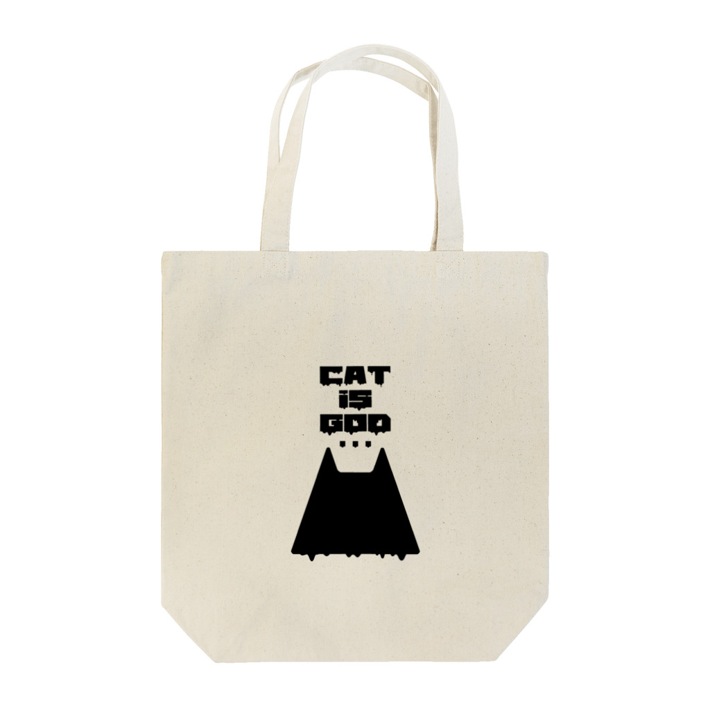 dots with magic hour syndromeのCAT is GOD...黒 Tote Bag