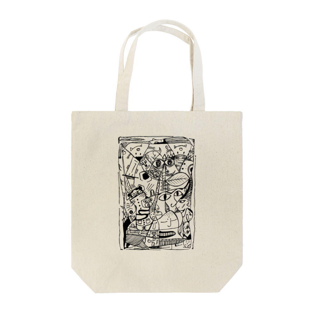 ZIGZIG CIDER GRAPHICのいろんな所にいろんな顔 Tote Bag