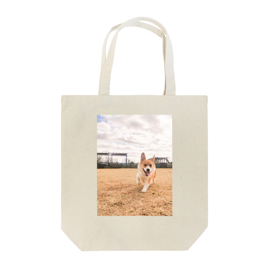 脚長コーギーの脚長コーギーむぎくん Tote Bag