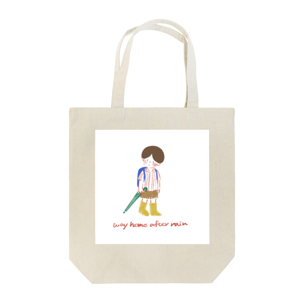 yukiito's suzuri storeの雨上がりの帰り道 Tote Bag