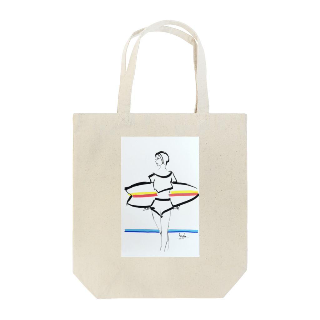 kyan-dog shopのサーファーガール Tote Bag