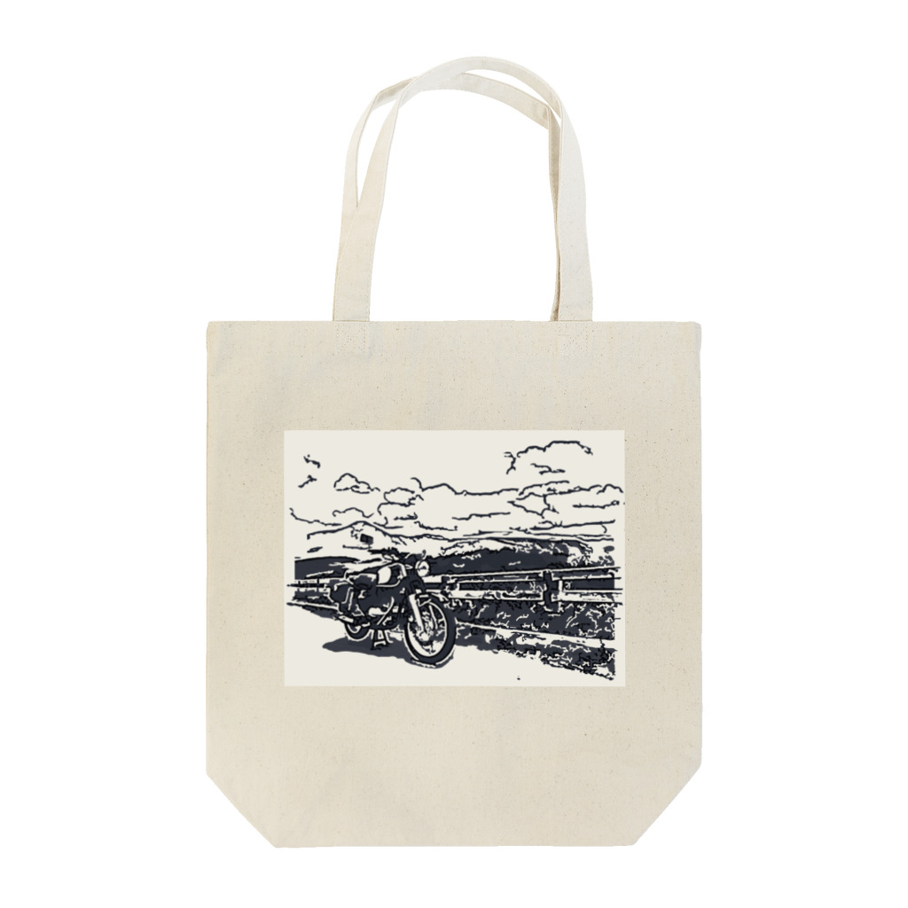 いい感じのおみせのバイク　オートバイ　ヴィンテージ　 エストレヤ 山 Tote Bag