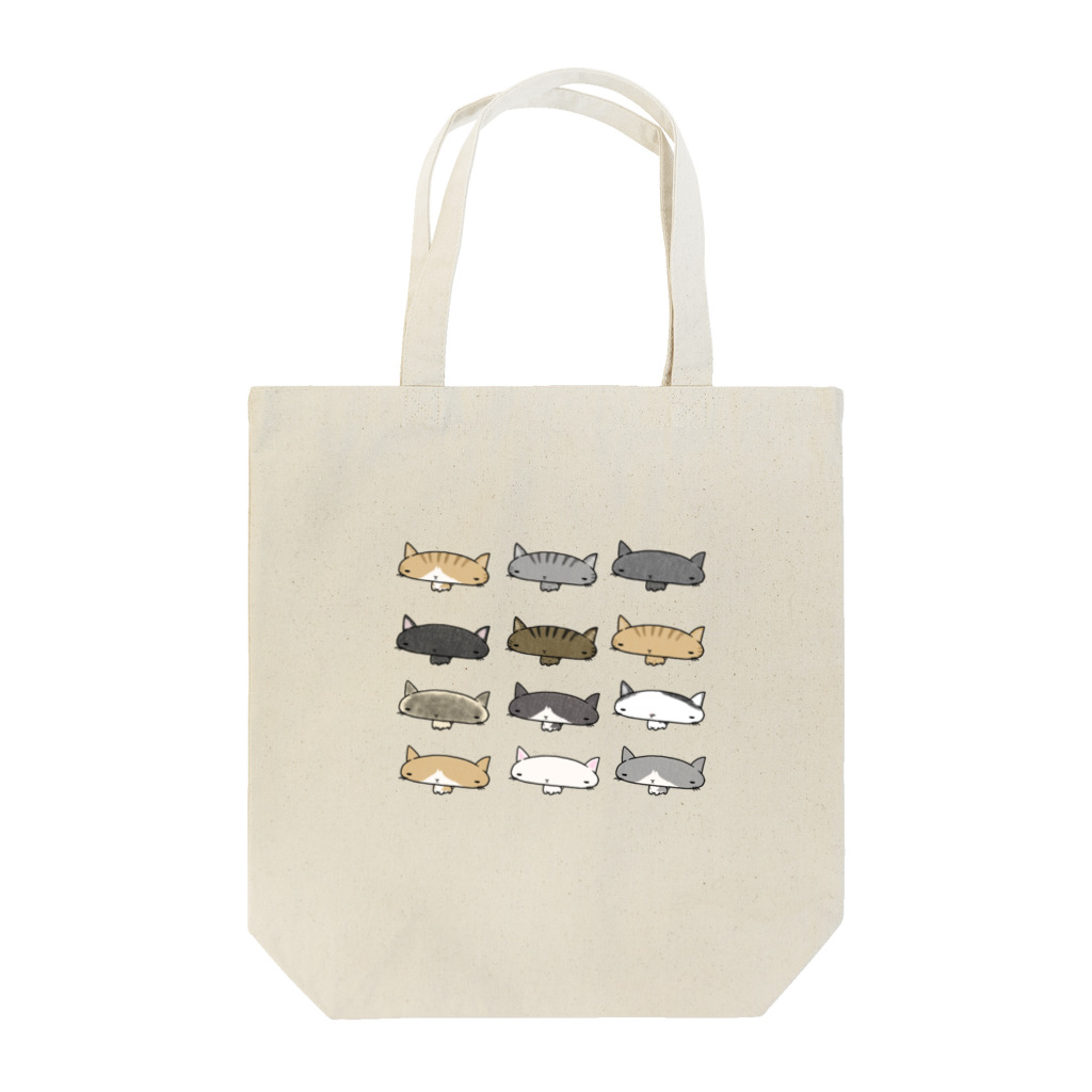 麦助ちゃん太郎のながまるシリーズ　猫ちゃん大集合トート Tote Bag