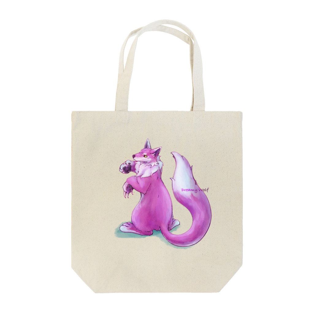 よふかしパーティーの夢見たオオカミ Tote Bag