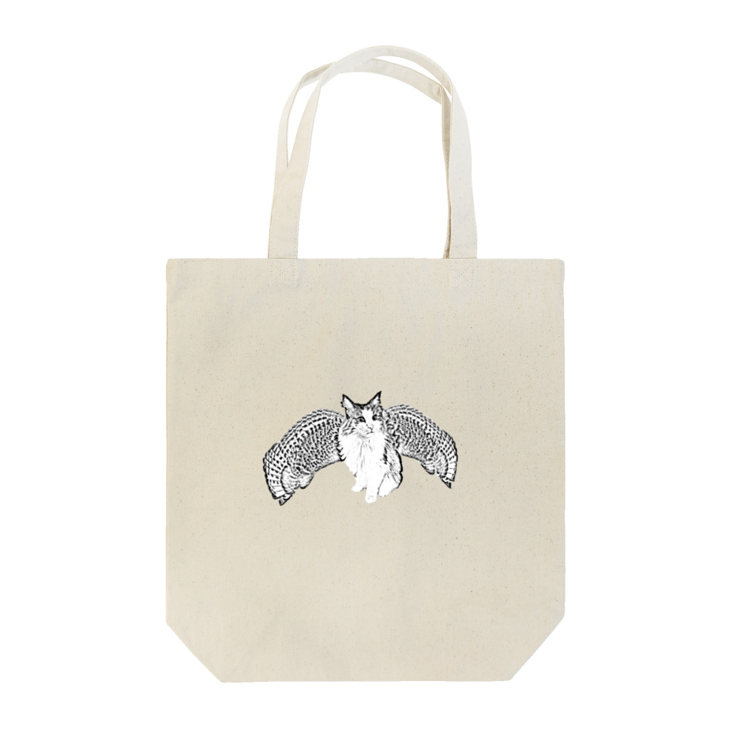ネコミミズク　NekoMimizukuのネコミミズク－モノクロ Tote Bag