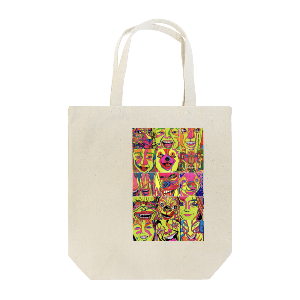 動物絵 Jamanakocic storeのJamanakocic カラフルアート Tote Bag