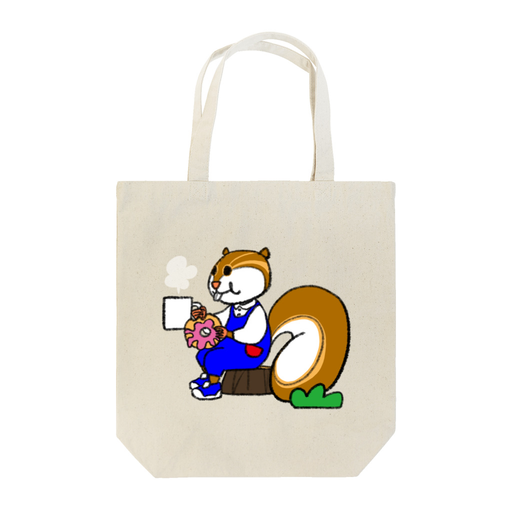 絵本作家・はまのゆかのリスのクルクル・おやつの時間 Tote Bag